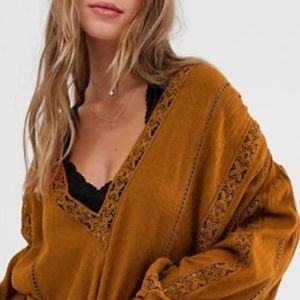 Free People gypsy crochet cover up playsuit small
